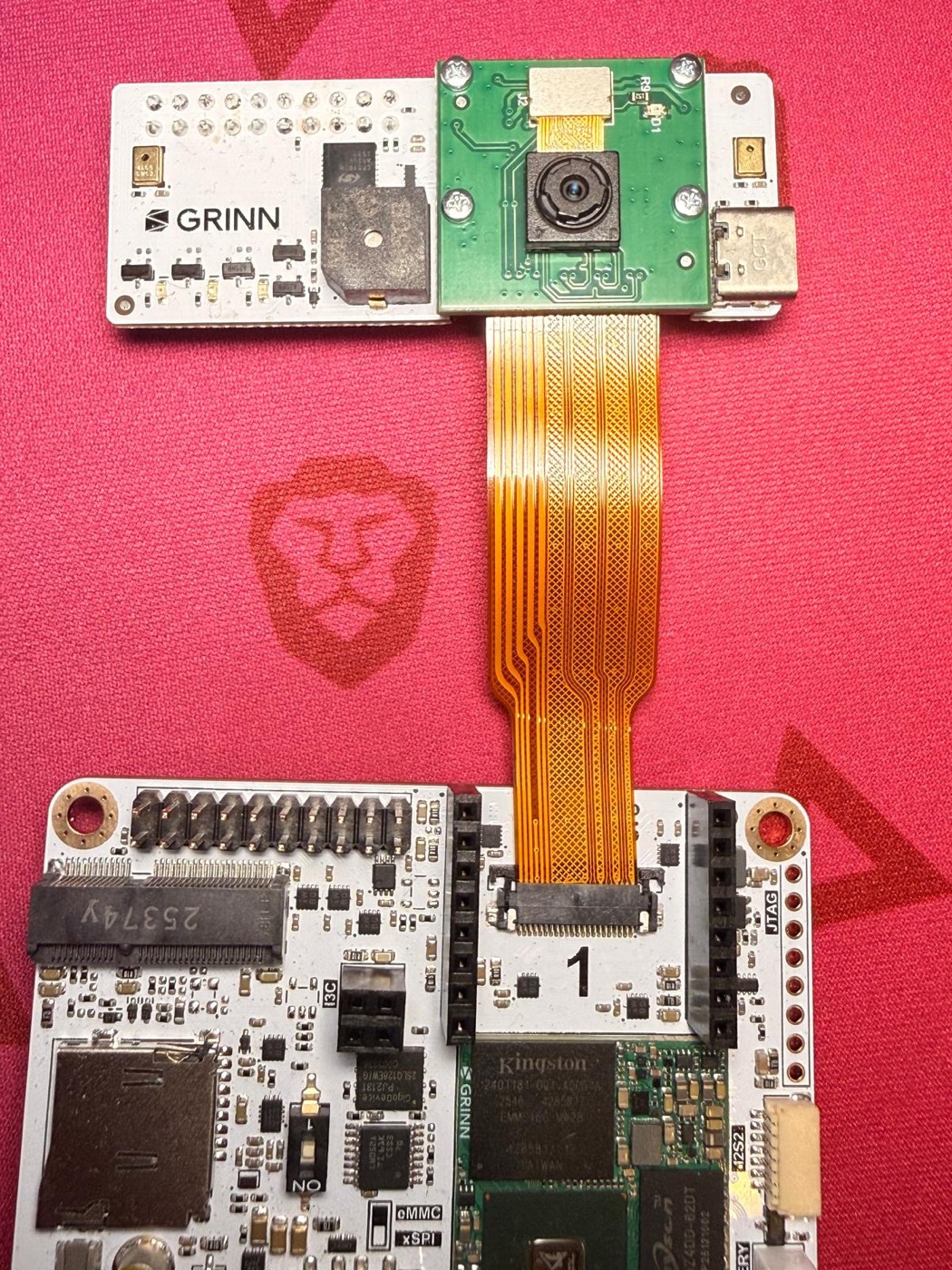 The ov5647 camera module and its ribbon cable